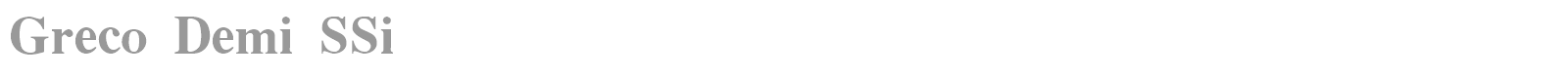 Greco Demi SSi font preview